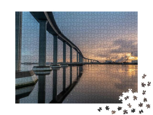 The Massive Jordan Bridge Over the Elizabeth River in Vir... Jigsaw Puzzle with 1000 pieces