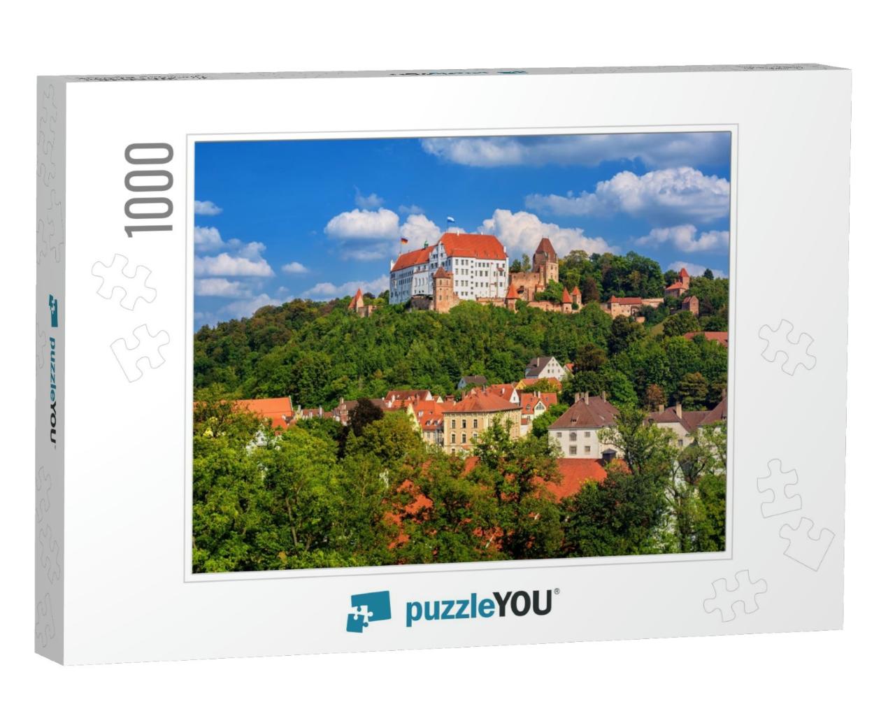 Landshut, Historical Gothic Burg Trausnitz Castle on a Hi... Jigsaw Puzzle with 1000 pieces