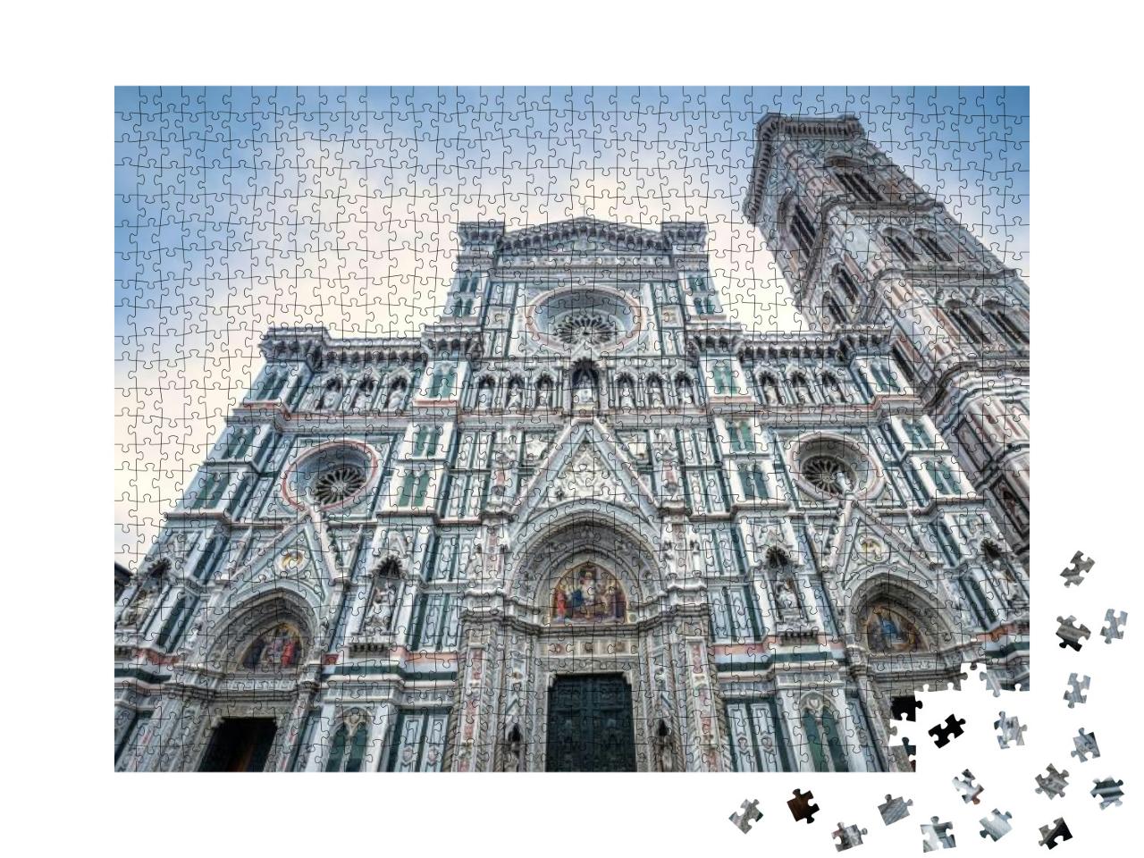 Cathedral of Saint Mary of the Flower At Square Piazza De... Jigsaw Puzzle with 1000 pieces