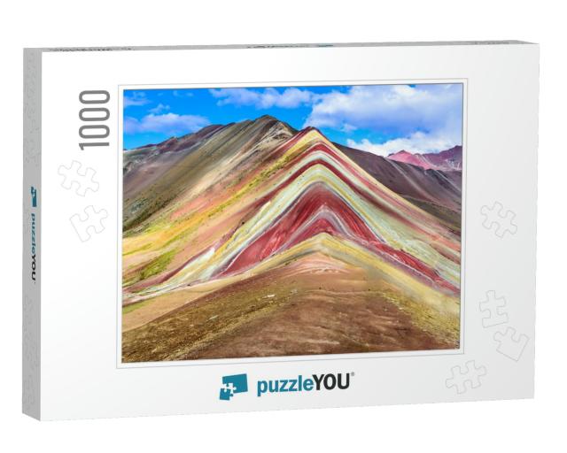 Vinicunca, Peru - Rainbow Mountain 5200 M in Andes, Cordi... Jigsaw Puzzle with 1000 pieces