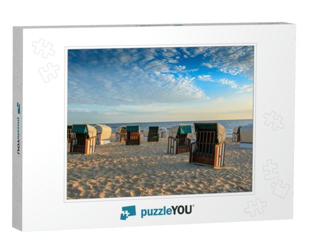 Beach Chairs At the Beach of Usedom Island, Germany... Jigsaw Puzzle