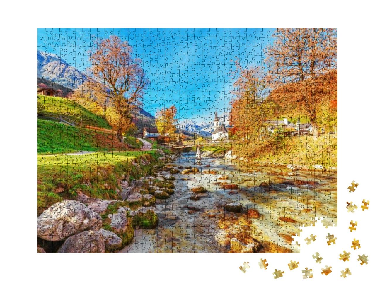 Ramsau National Park in Berchtesgadener Land in Bavaria... Jigsaw Puzzle with 1000 pieces